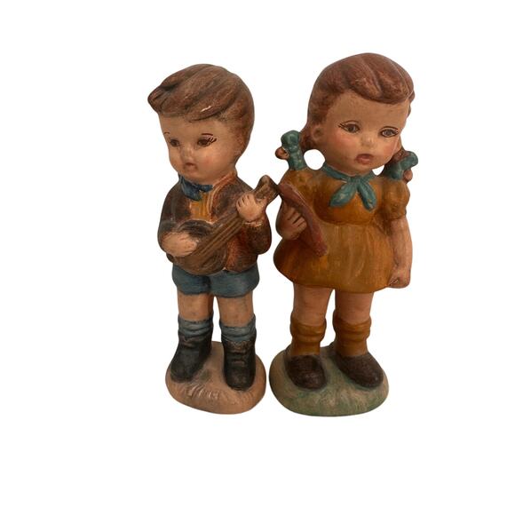 Bigfork Clay Shoppe Ceramic Dolls Boy & Girl - Picture 1 of 6